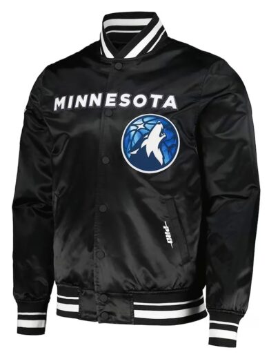 2024 City Edition Minnesota Timberwolves Black Satin Jacket