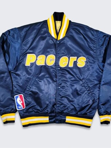 80’s Indiana Pacers Navy Bomber Jacket