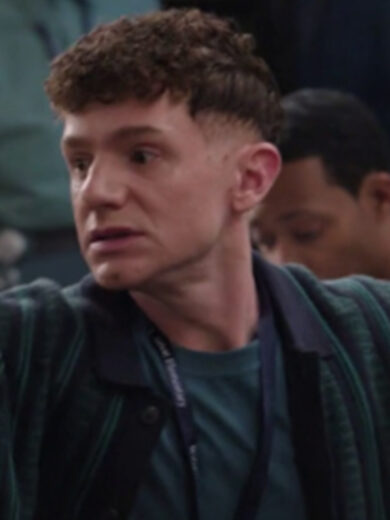 Abbott Elementary S05 Chris Perfetti Green Cardigan Top