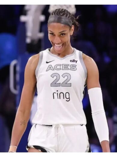 A’ja Wilson Las Vegas Aces White Jersey