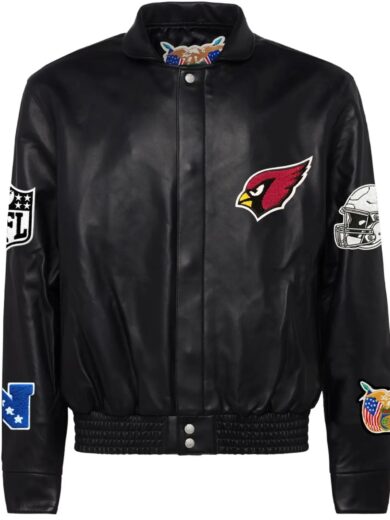Arizona Cardinals Jeff Hamilton Leather Varsity Jacket