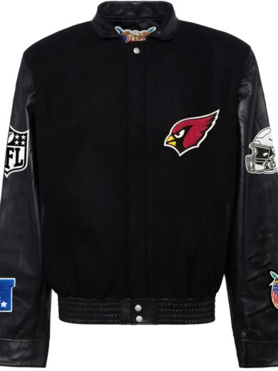Arizona Cardinals Jeff Hamilton Wool and Leather Jacket
