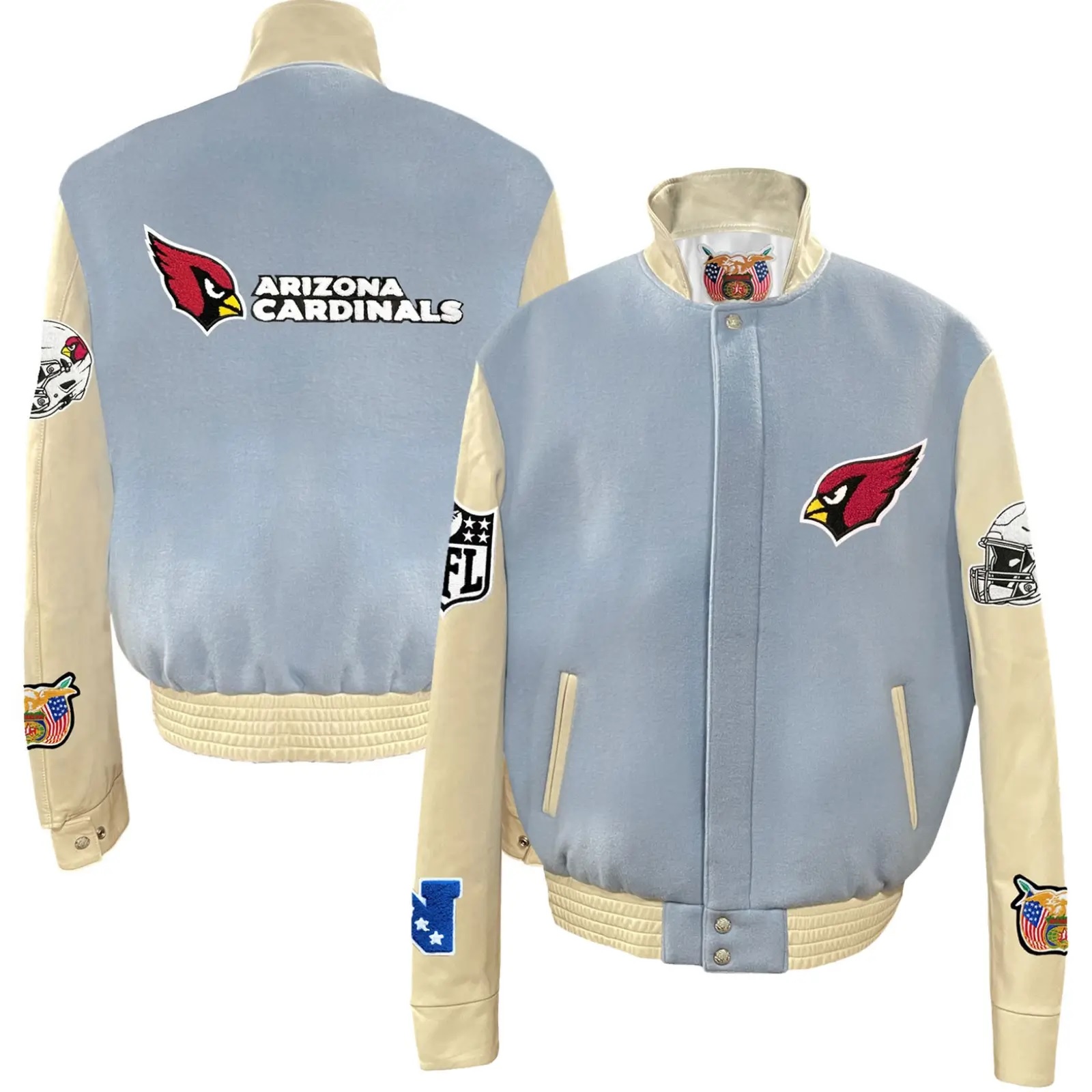 Arizona Cardinals Jeff Hamilton Wool and Leather Jacket - Image 6