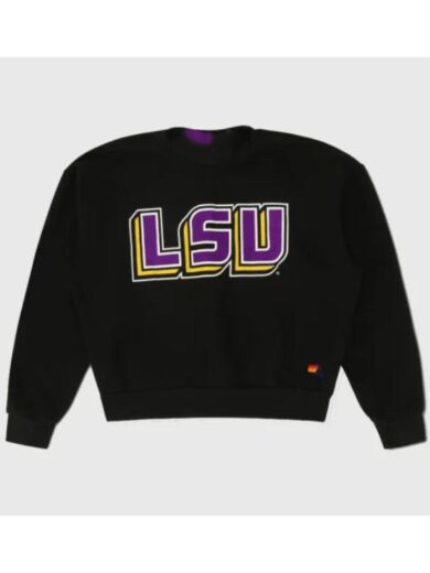 Aviator Nation x LSU Relaxed Crewneck Black Sweatshirt