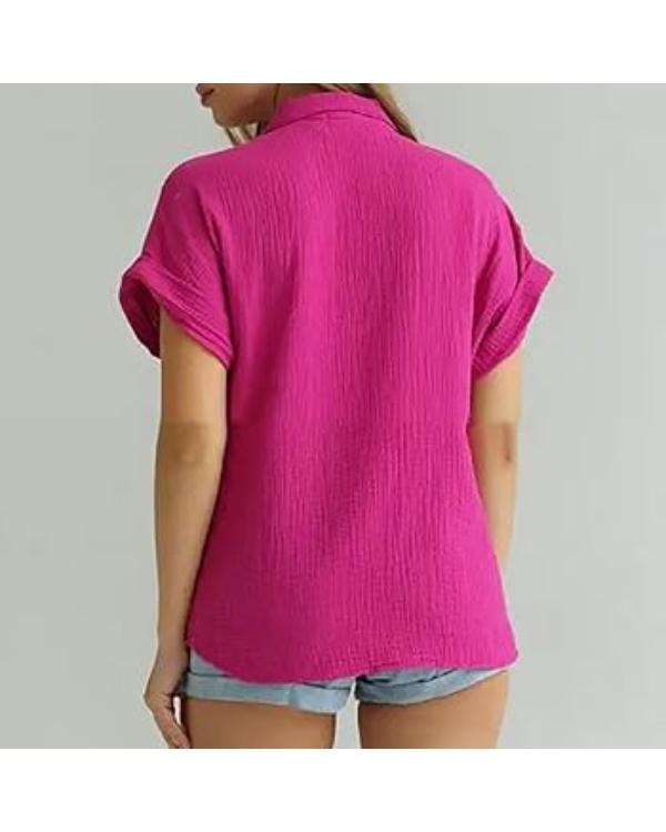 Baylen Out Loud S02 Baylen Dupree Pink Button Down Shirt - Image 4