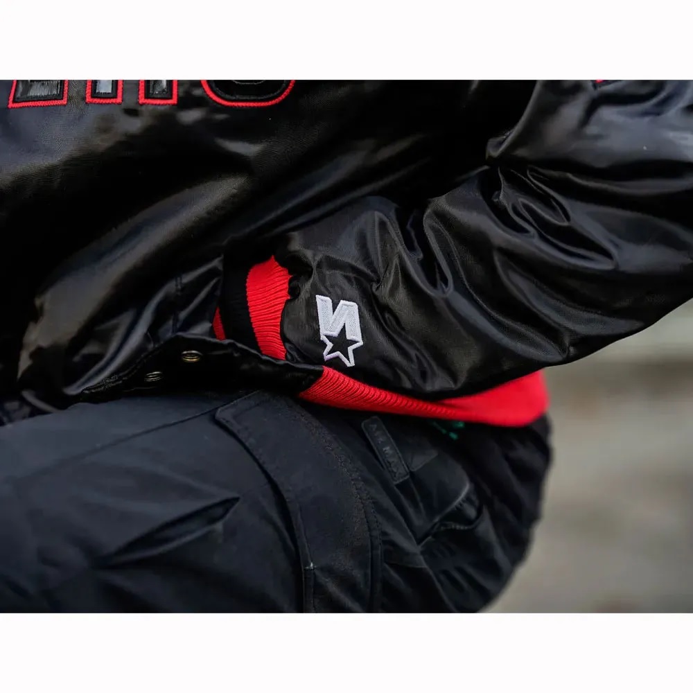 Black Indiana Pacers Satin Jacket