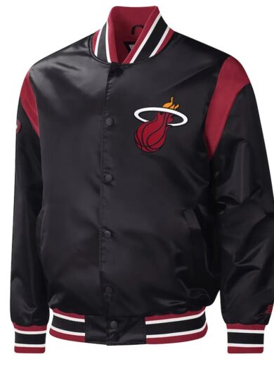 Miami Heat Force Play Varsity Satin Jacket