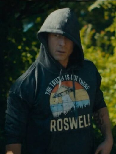 Chad Powers Glen Powell Grey Hoodie