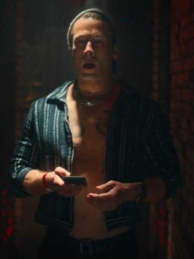 Chad Powers Glen Powell Striped Shirt