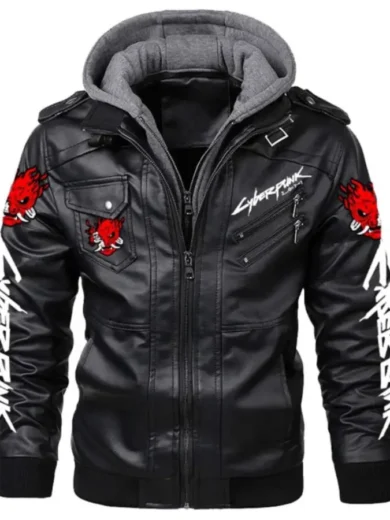 Cyberpunk 2077 Samurai Black Leather Jacket