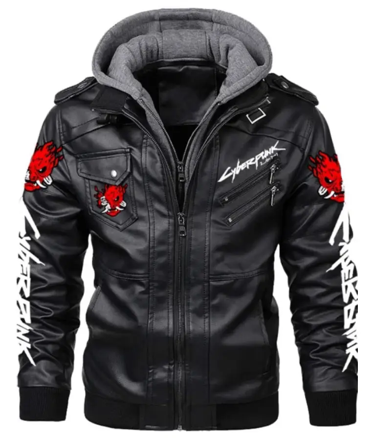 Cyberpunk 2077 Samurai Black Leather Jacket