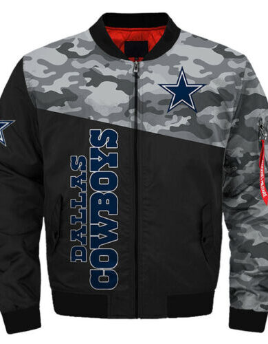 Dallas Cowboys Black Bomber Jacket