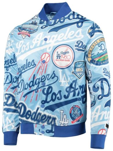 Dodgers Pro Standard Royal Allover Varsity Jacket
