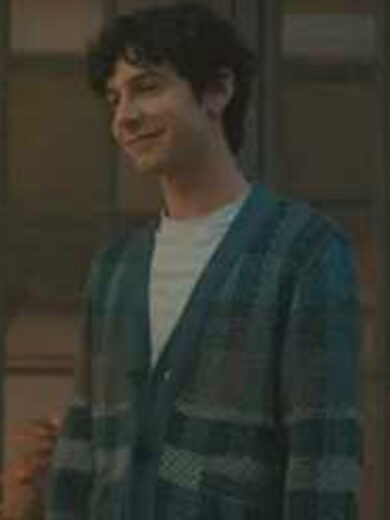 Elsbeth S03 Ben Levi Ross Blue Plaid Cardigan