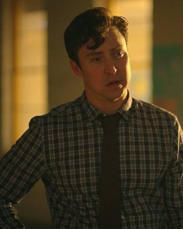 English Teacher S02 Brian Jordan Alvarez Grey Checkered Shirt