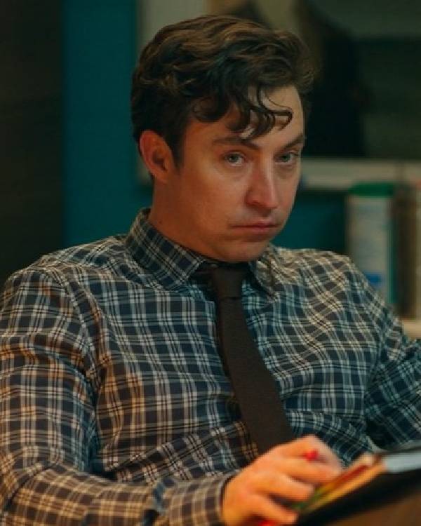 English Teacher S02 Brian Jordan Alvarez Grey Checkered Shirt