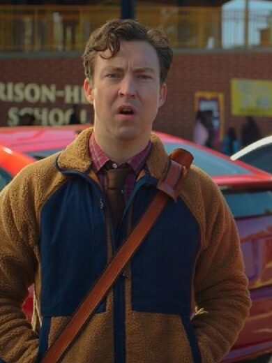 English Teacher S02 Brian Jordan Alvarez Brown Pile Jacket