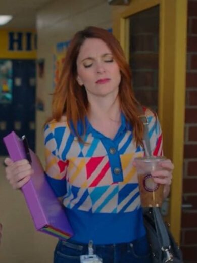 English Teacher S02 Stephanie Koenig Multicolor Sweater