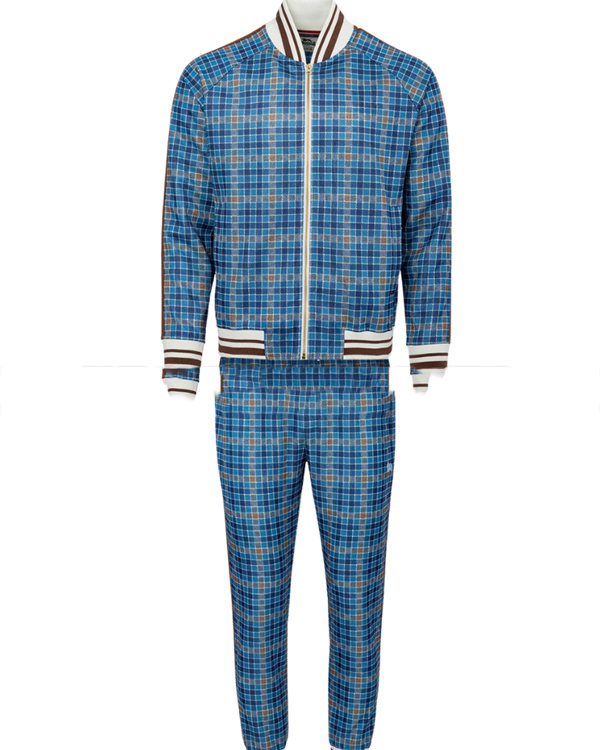 CULTE 2BE3 S02 Marin Judas Blue Checkered Tracksuit