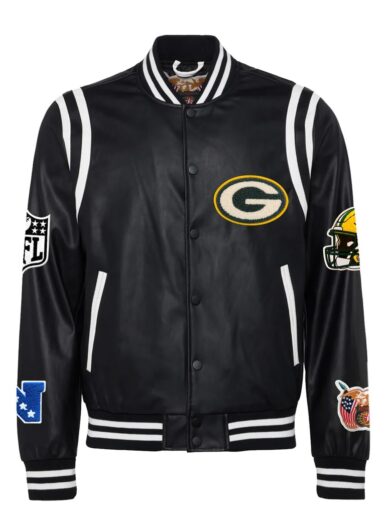 Green Bay Packers Jeff Hamilton Vegan Leather Jacket
