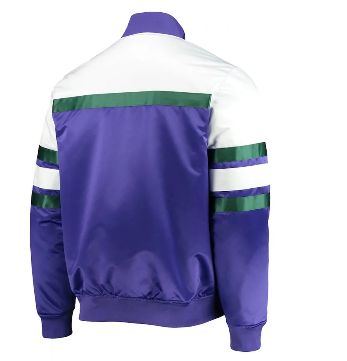 Milwaukee Bucks Hardwood Classics Script Purple Satin Jacket