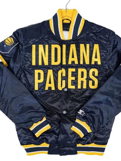Home Game Indiana Pacers Navy Satin Jacket