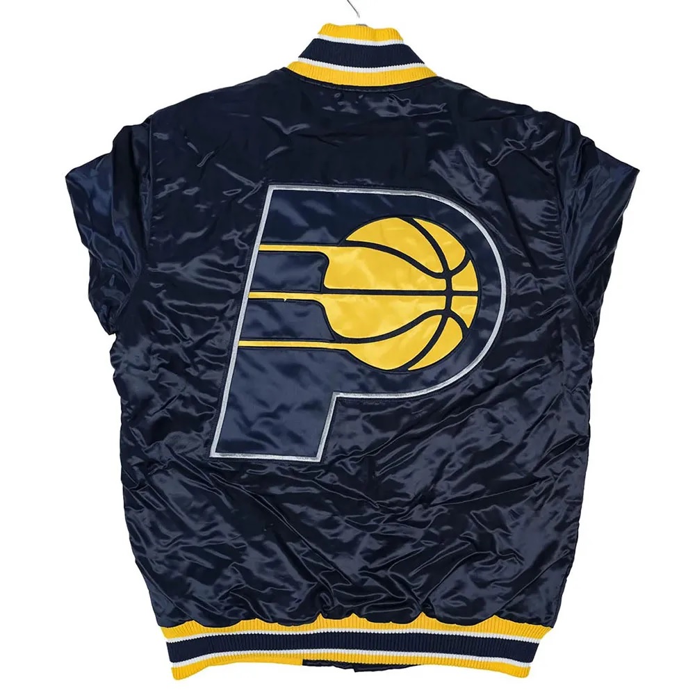 Home Game Indiana Pacers Navy Satin Jacket