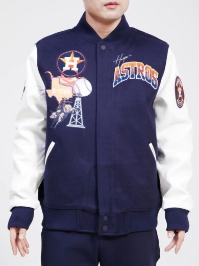 Houston Astros Retro Home Town Wool Varsity Jacket