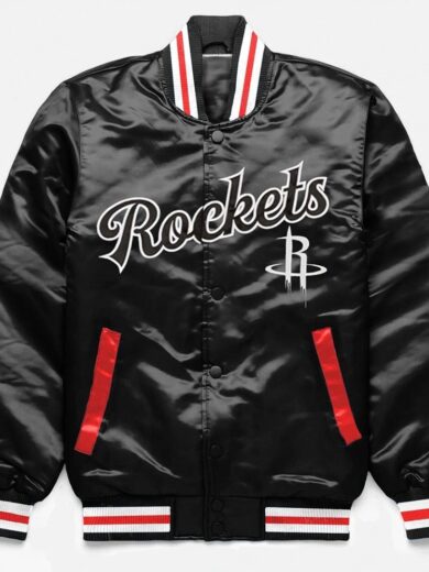 Houston Rockets Exclusive Black Satin Jacket