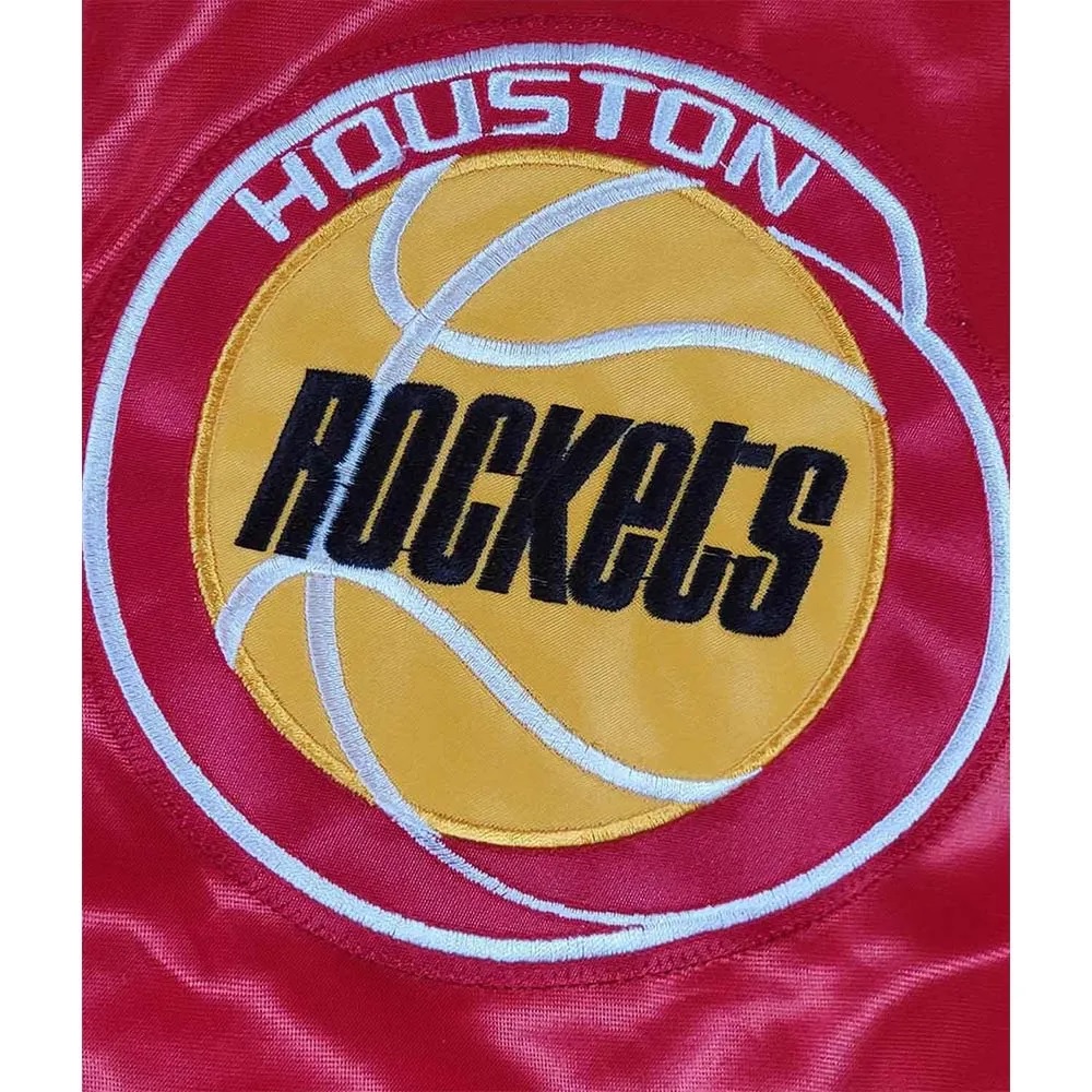 Houston Rockets Teddy Red Varsity Satin Jacket - Image 2