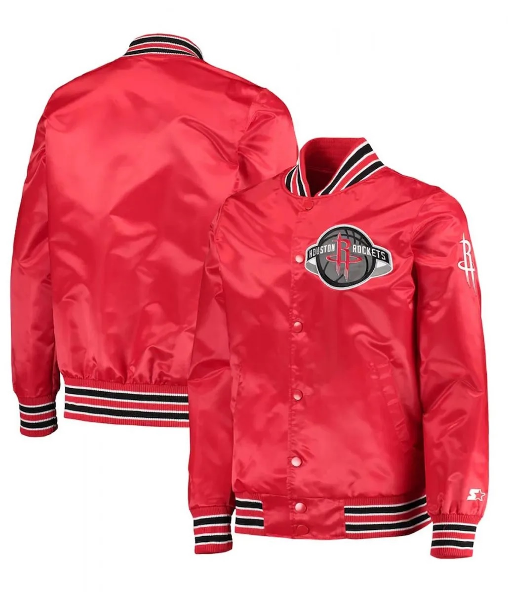 Houston Rockets The Diamond Classic Red Full-Snap Jacket