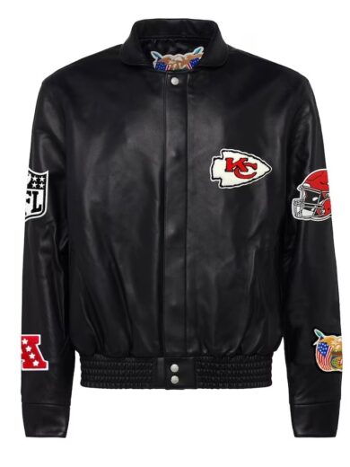 Kansas City Chiefs Jeff Hamilton Black Leather Jacket