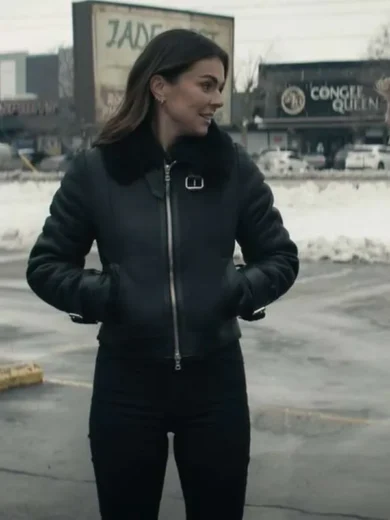 Karla Dixon Reacher S02 Shearling Leather Jacket