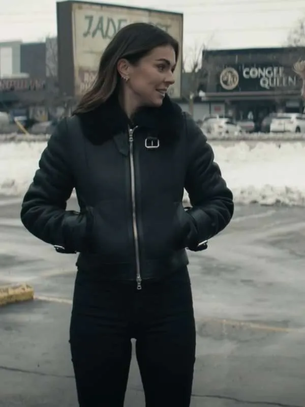 Karla Dixon Reacher S02 Shearling Leather Jacket