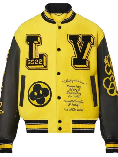 Louis Vuitton Letterman Yellow and Black Varsity Jacket