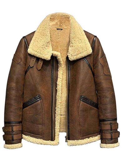 Men’s Flight Aviator B3 Shearling Leather Jacket