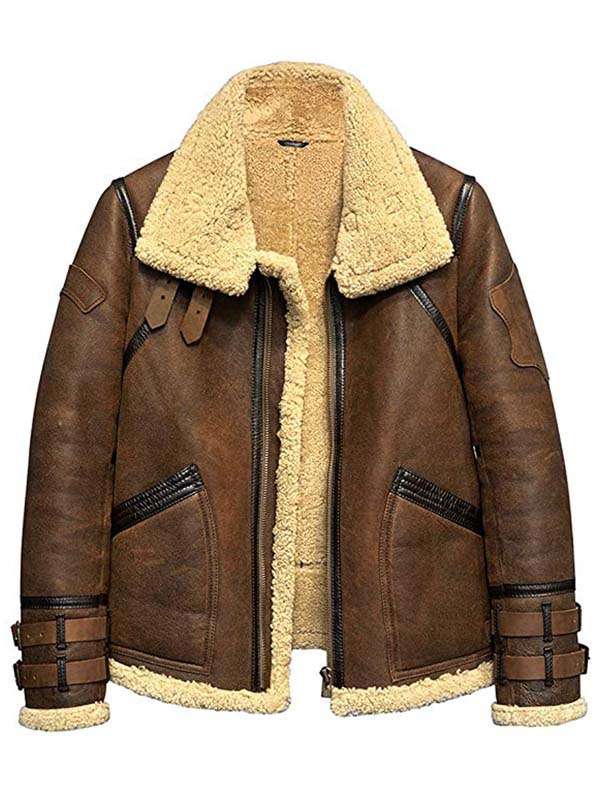 Men’s Flight Aviator B3 Shearling Leather Jacket