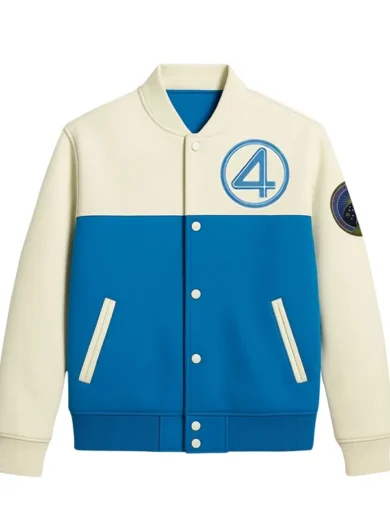 The Fantastic Four First Steps Blue Varsity Jacket