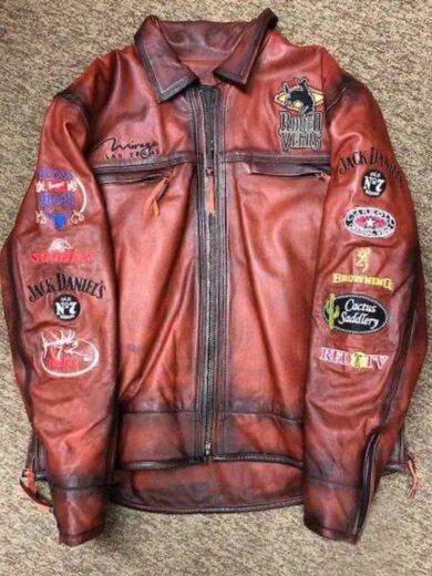 Las Vegas Rodeo Mirage Brown Leather Jacket