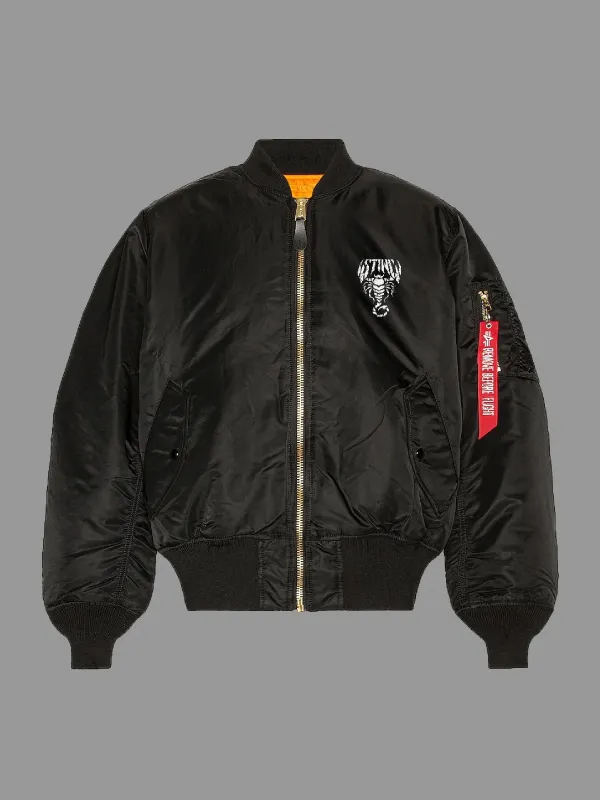 AEW Wrestler Sting Black Bomber Jacket