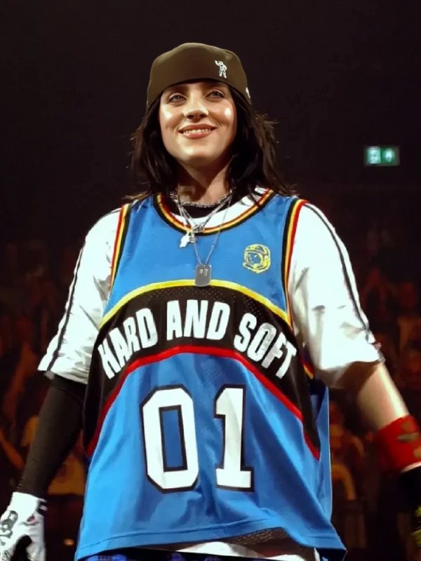 Billie Eilish Manchester Hit Me Hard And Soft Tour Blue Jersey