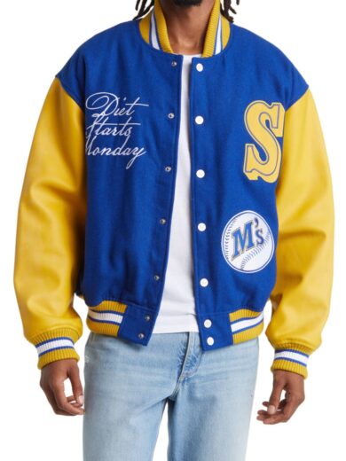 Diet Starts Monday Mariners Varsity Jacket