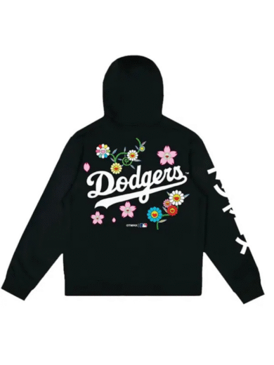 LA Dodgers Floral Black Hoodie