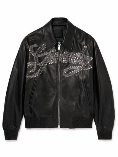 Givenchy Logo-embellished Studded Leather Jacket For Men