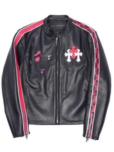 Chrome Hearts Matty Boy Hand-Painted Cemetery Cross Jacket