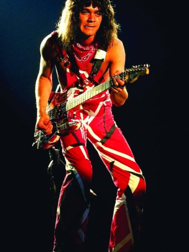 Eddie Van Halen Red and Black Jumpsuit