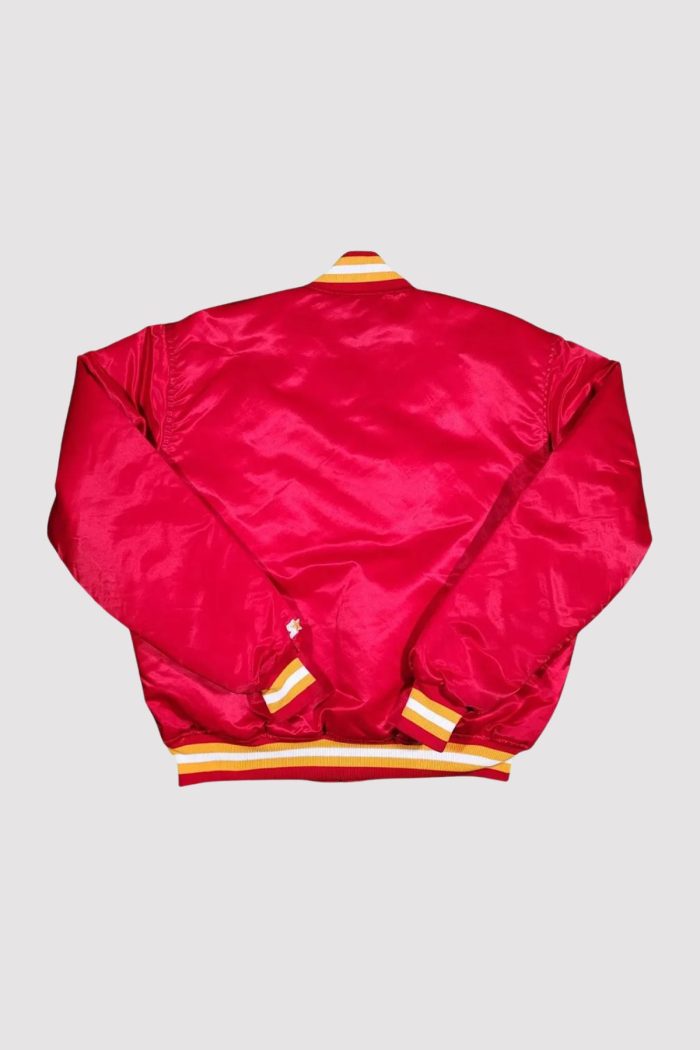 90s Houston Rockets Red Satin Varsity Jacket