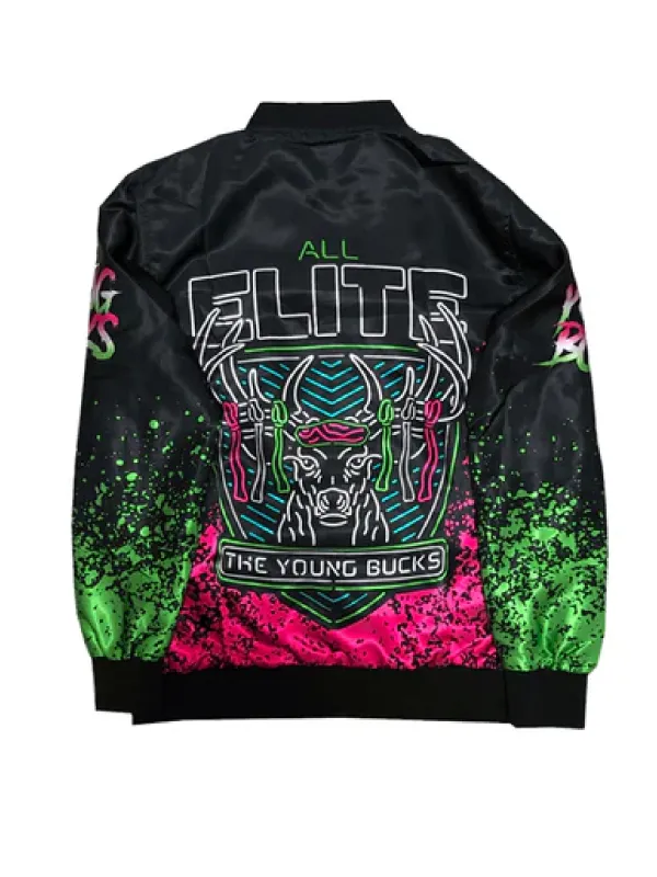 AEW Young Bucks Black Bomber Jacket