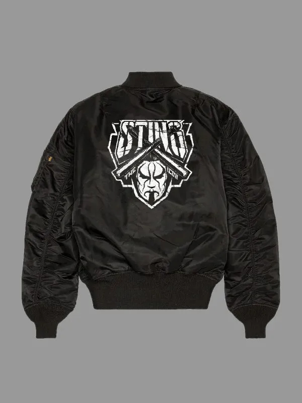 AEW Wrestler Sting Black Bomber Jacket