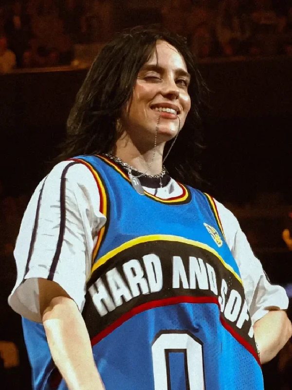 Billie Eilish Manchester Hit Me Hard And Soft Tour Blue Jersey